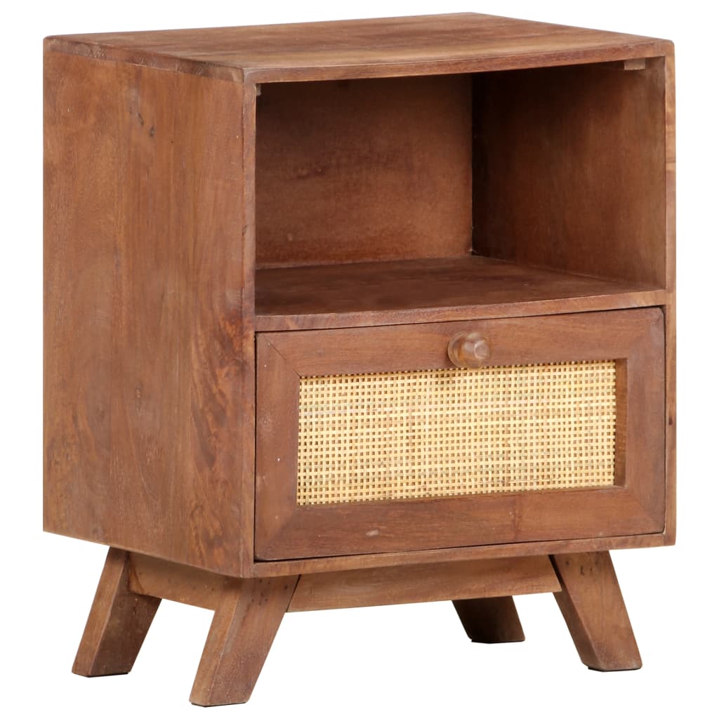 Bedside Cabinet 40x30x50 cm Solid Mango Wood - OLBRIT