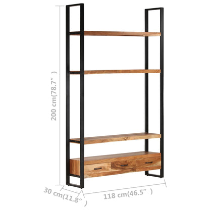 Highboard 118x30x200 cm Solid Acacia Wood - OLBRIT