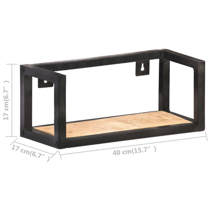 Wall Shelves 2 pcs 40 cm Rough Mango Wood - OLBRIT