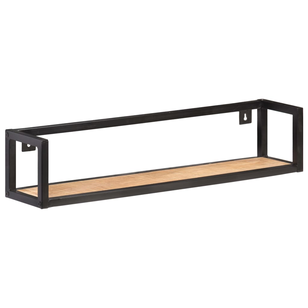 Wall Shelves 2 pcs 80 cm Rough Mango Wood - OLBRIT