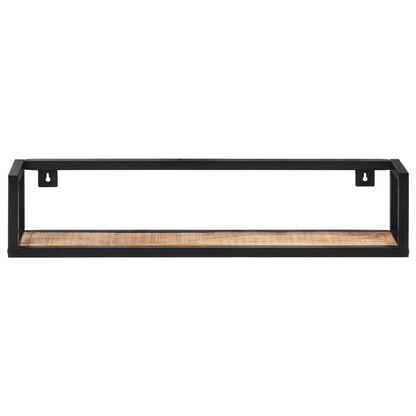 Wall Shelves 2 pcs 80 cm Rough Mango Wood - OLBRIT