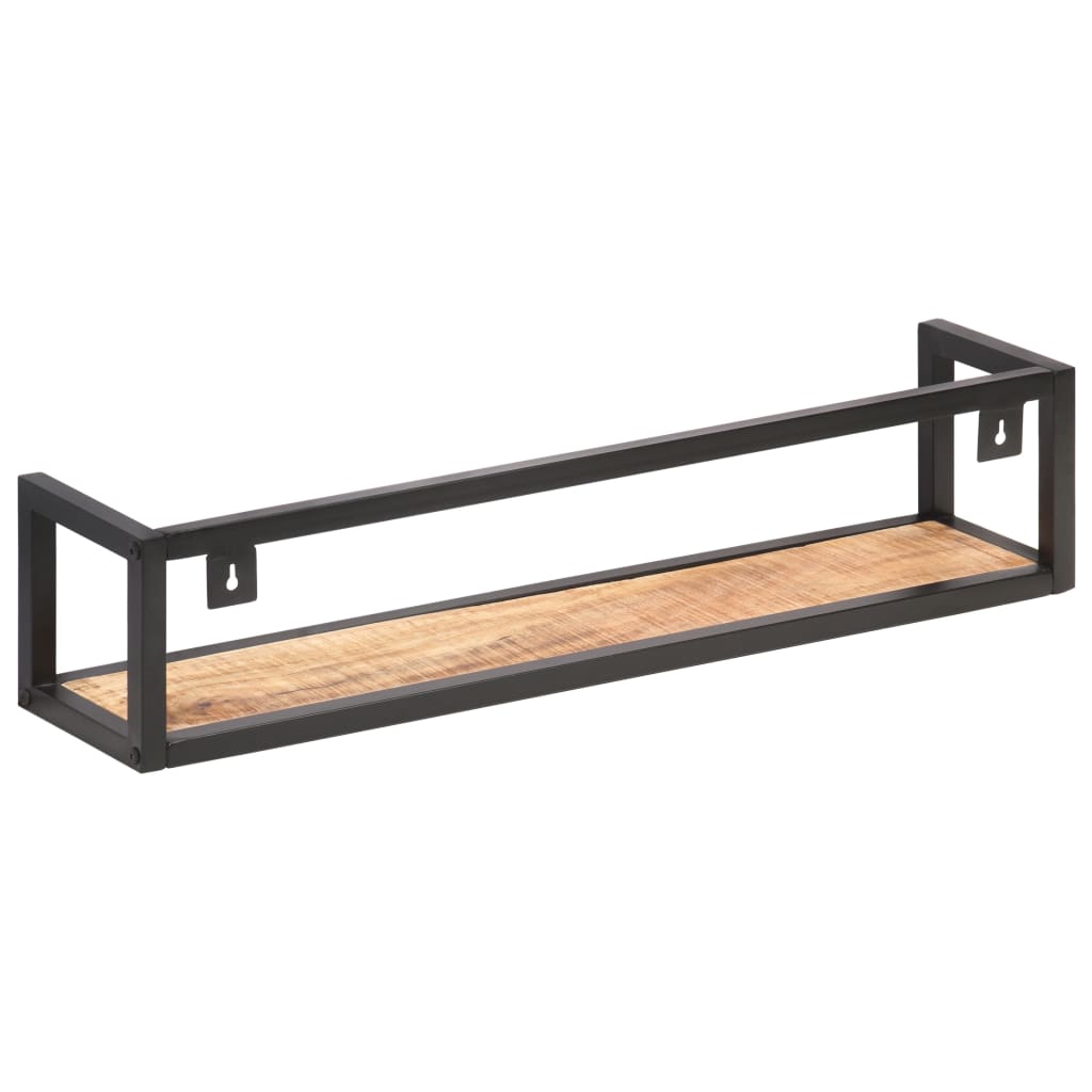 Wall Shelves 2 pcs 80 cm Rough Mango Wood - OLBRIT