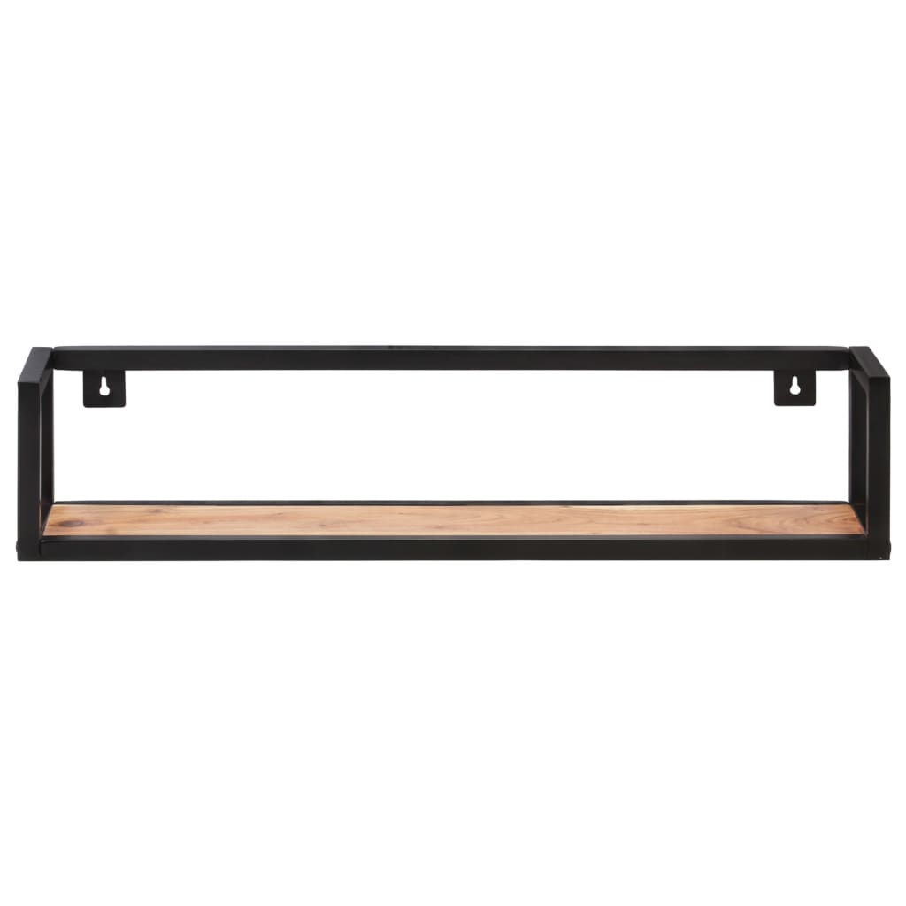 Wall Shelves 2 pcs 80 cm Solid Acacia Wood - OLBRIT