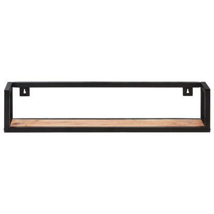 Wall Shelves 2 pcs 80 cm Solid Acacia Wood - OLBRIT