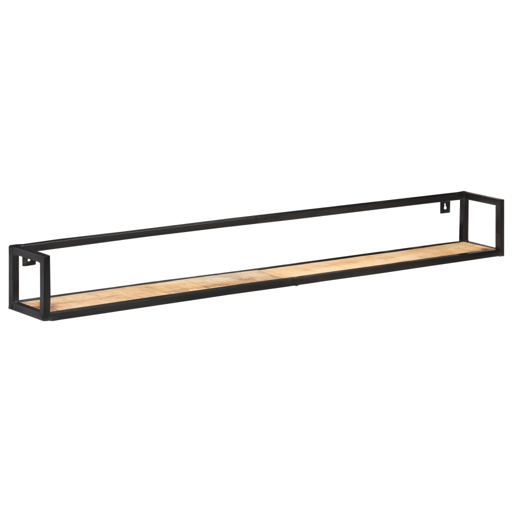 Wall Shelves 2 pcs 160 cm Rough Mango Wood - OLBRIT