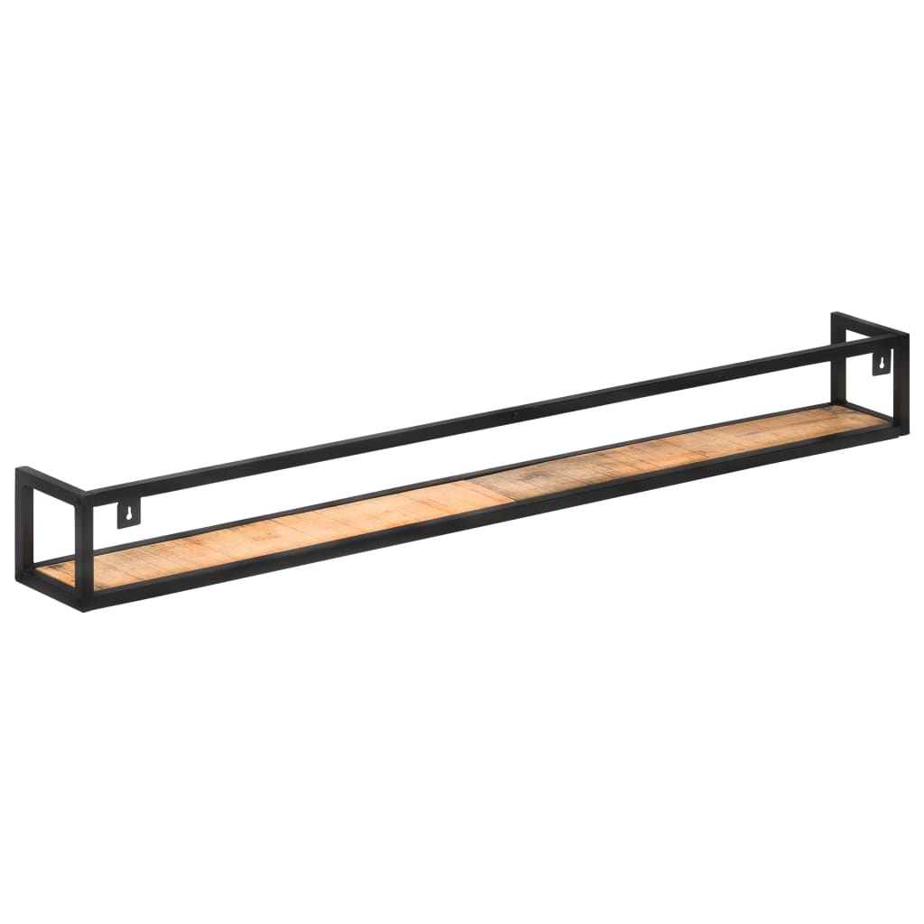 Wall Shelves 2 pcs 160 cm Rough Mango Wood - OLBRIT