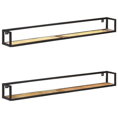 Wall Shelves 2 pcs 160 cm Solid Reclaimed Wood - OLBRIT