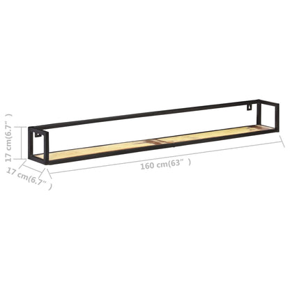 Wall Shelves 2 pcs 160 cm Solid Reclaimed Wood - OLBRIT
