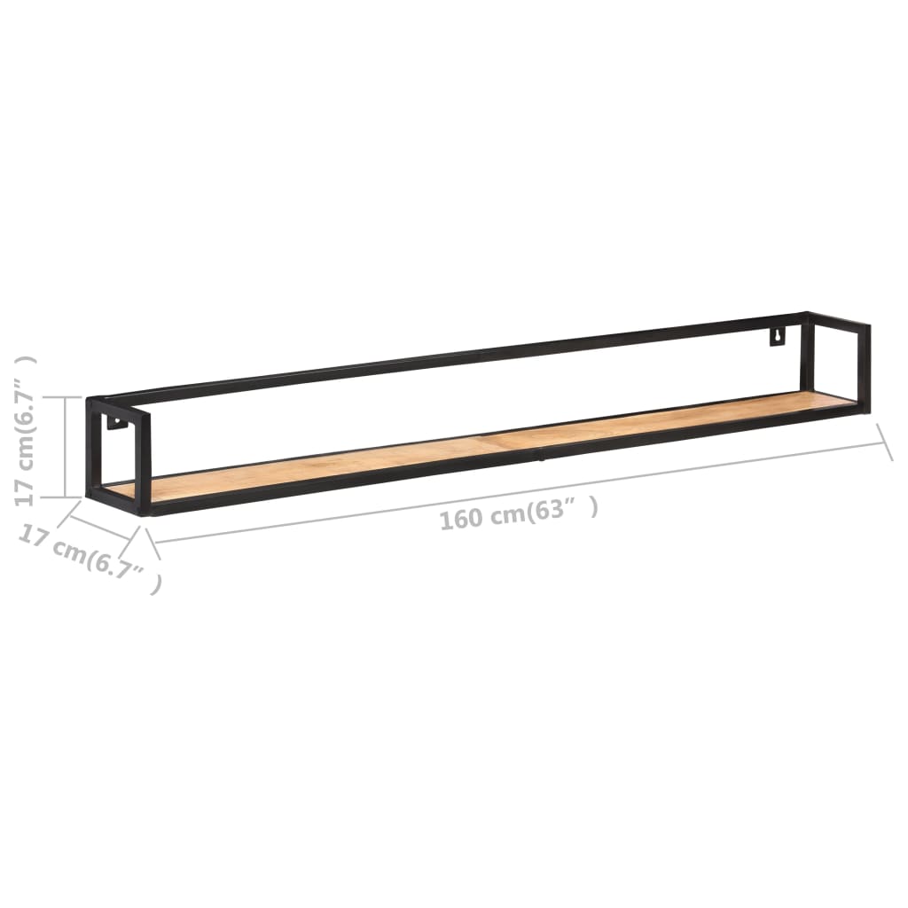 Wall Shelves 2 pcs 160 cm Solid Acacia Wood - OLBRIT