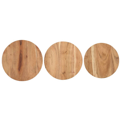 Side Tables 3 pcs Solid Acacia Wood - OLBRIT