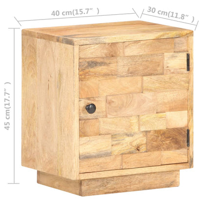Bedside Cabinet 40x30x45 cm Solid Mango Wood - OLBRIT