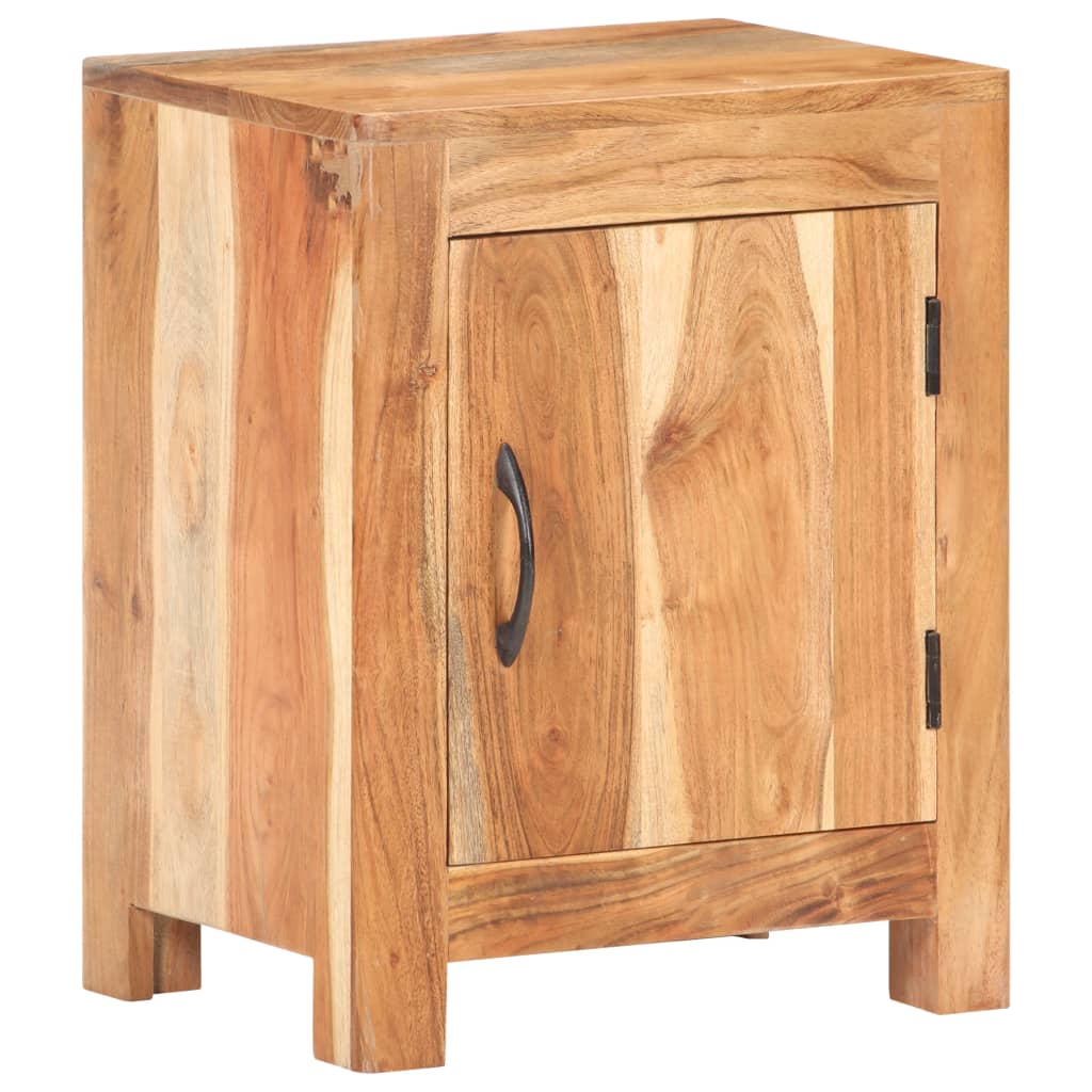 Bedside Cabinet 40x30x50 cm Solid Acacia Wood - OLBRIT