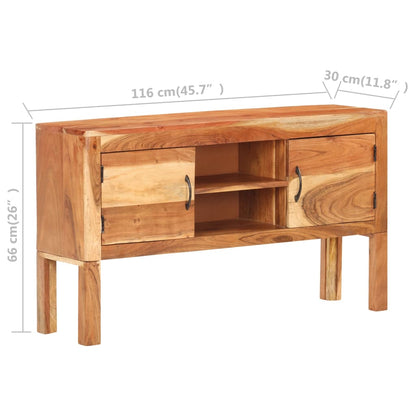 Sideboard 116x30x66 cm Solid Acacia Wood - OLBRIT