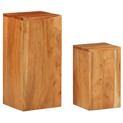 Side Tables 2 pcs Solid Acacia Wood - OLBRIT