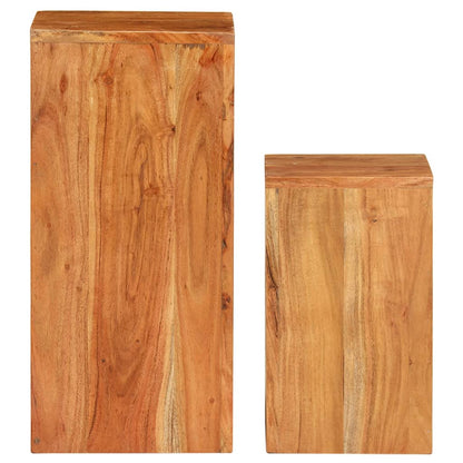 Side Tables 2 pcs Solid Acacia Wood - OLBRIT