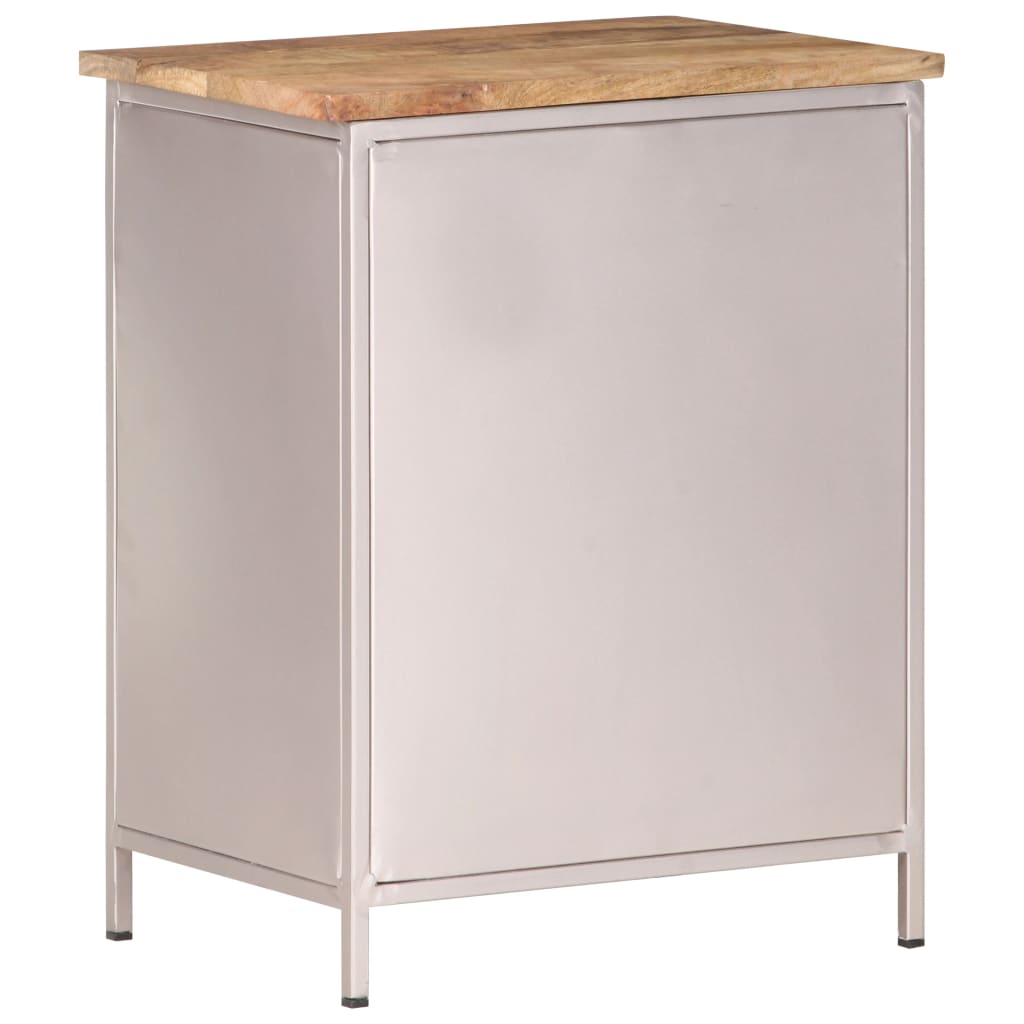 Bedside Cabinet 40x30x50 cm Rough Mango Wood - OLBRIT