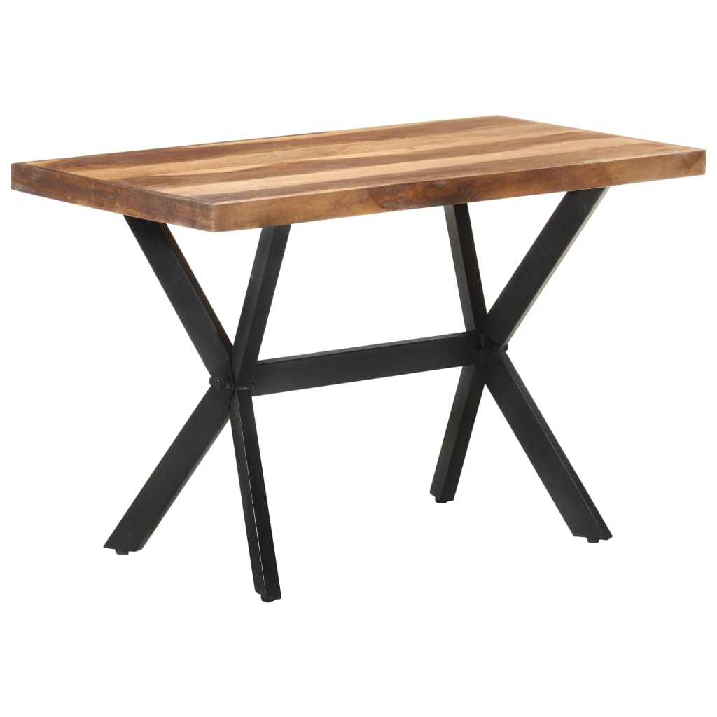 vidaXL Dining Table 120x60x75 cm Solid Wood with Honey Finish - OLBRIT