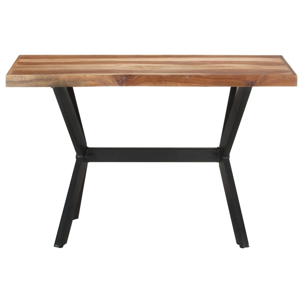 vidaXL Dining Table 120x60x75 cm Solid Wood with Honey Finish - OLBRIT
