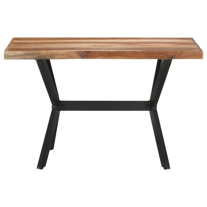 vidaXL Dining Table 120x60x75 cm Solid Wood with Honey Finish - OLBRIT