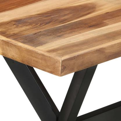 vidaXL Dining Table 120x60x75 cm Solid Wood with Honey Finish - OLBRIT