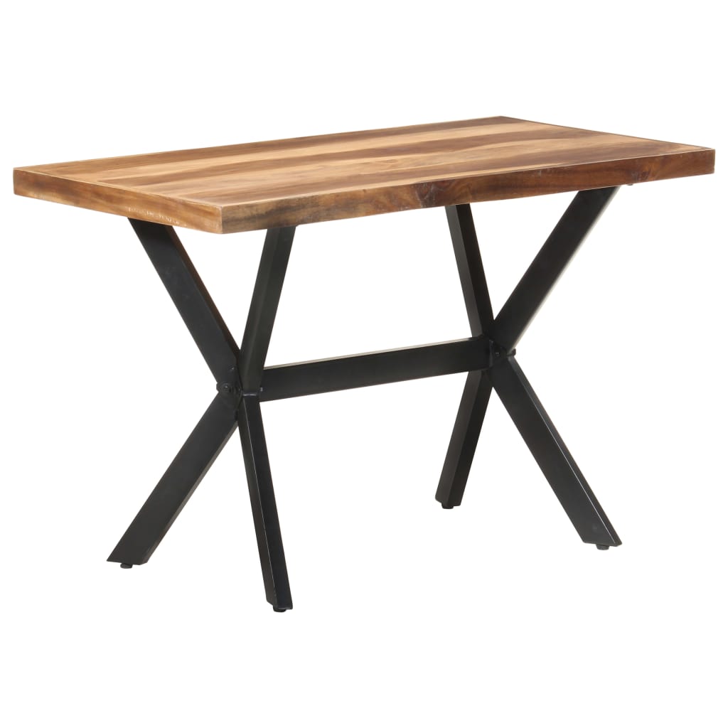 vidaXL Dining Table 120x60x75 cm Solid Wood with Honey Finish - OLBRIT
