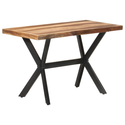 vidaXL Dining Table 120x60x75 cm Solid Wood with Honey Finish - OLBRIT