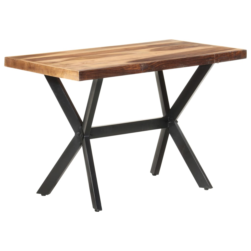 vidaXL Dining Table 120x60x75 cm Solid Wood with Honey Finish - OLBRIT