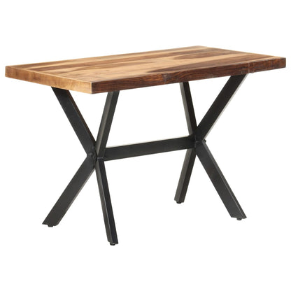 vidaXL Dining Table 120x60x75 cm Solid Wood with Honey Finish - OLBRIT