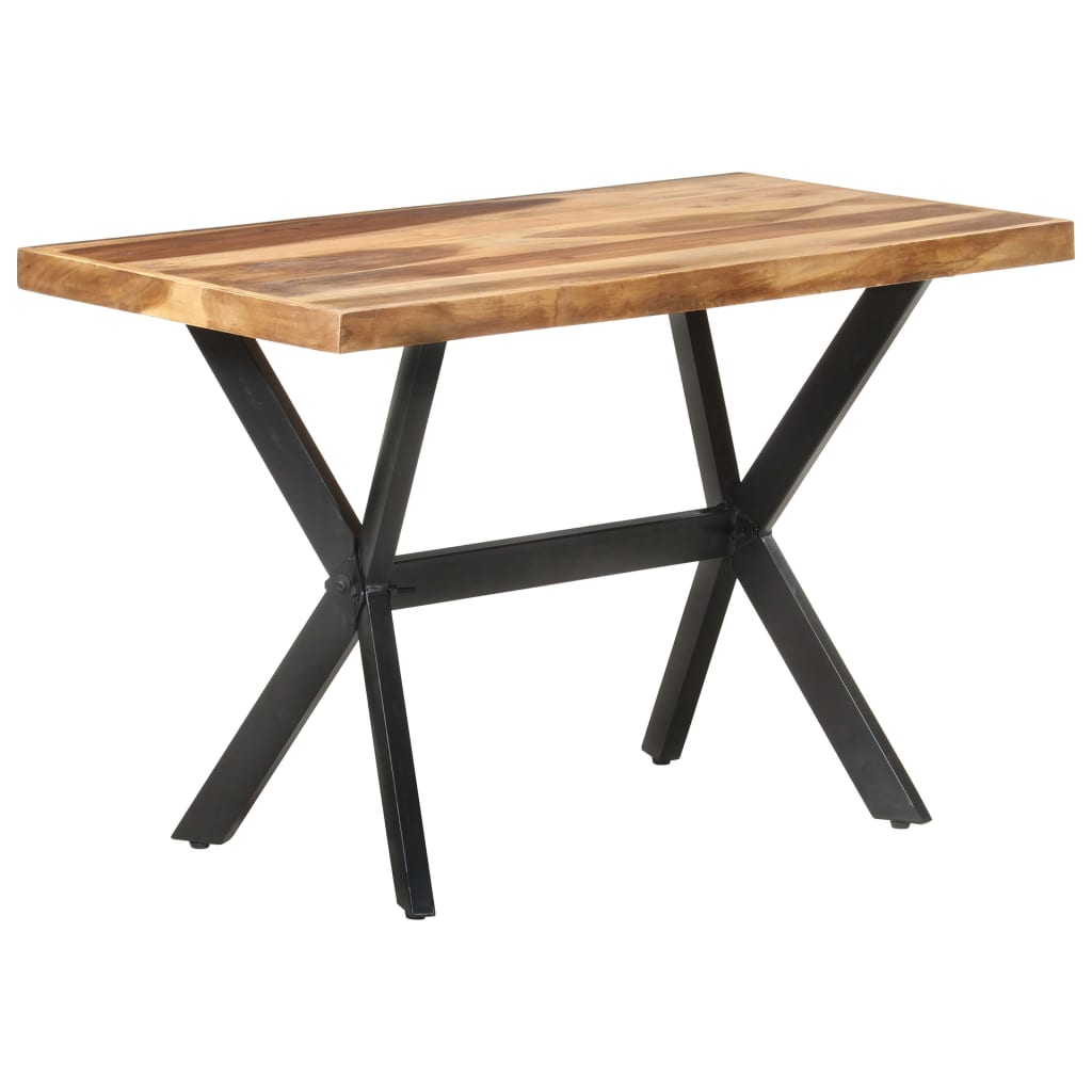vidaXL Dining Table 120x60x75 cm Solid Wood with Honey Finish - OLBRIT