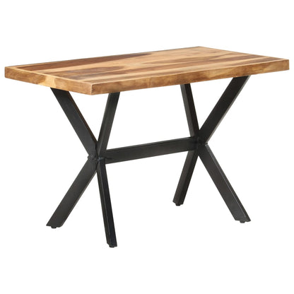 vidaXL Dining Table 120x60x75 cm Solid Wood with Honey Finish - OLBRIT