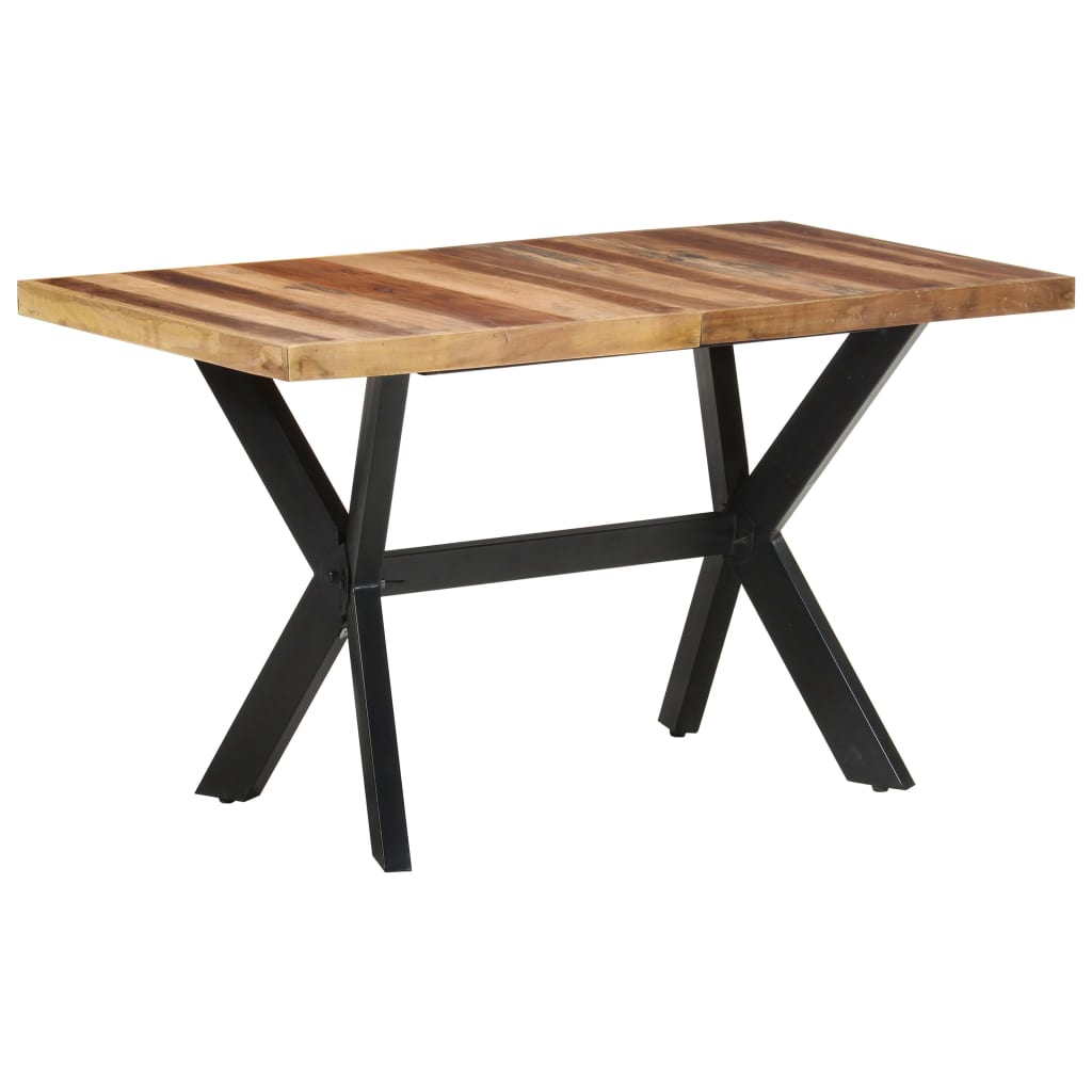 Dining Table 140x70x75 cm Solid Wood with Honey Finish - OLBRIT