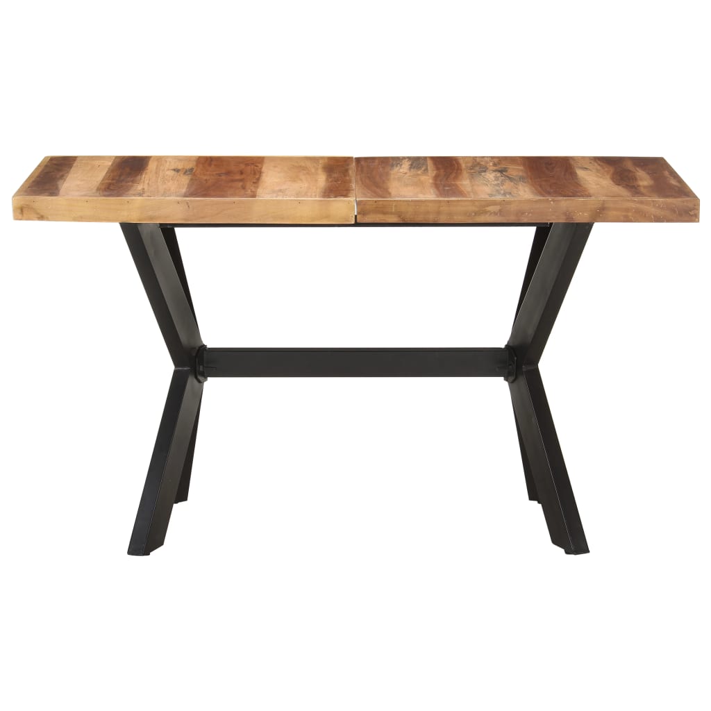 Dining Table 140x70x75 cm Solid Wood with Honey Finish - OLBRIT