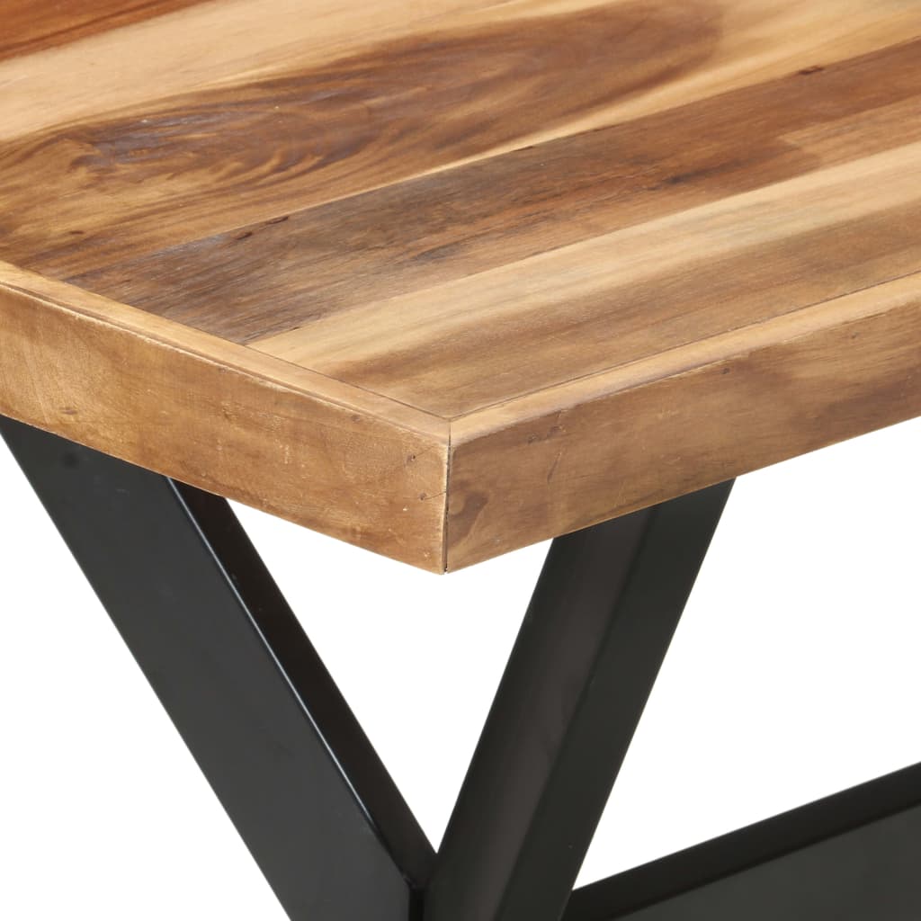 Dining Table 140x70x75 cm Solid Wood with Honey Finish - OLBRIT