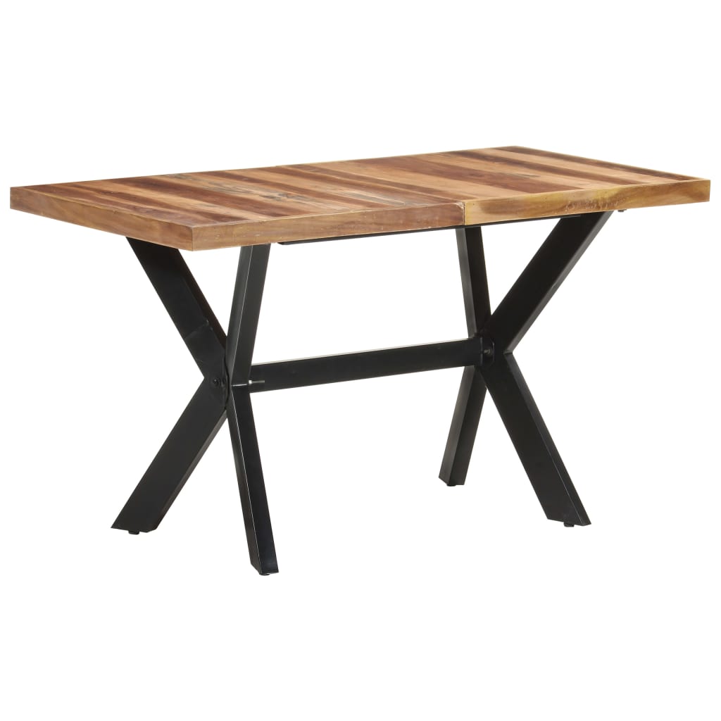 Dining Table 140x70x75 cm Solid Wood with Honey Finish - OLBRIT
