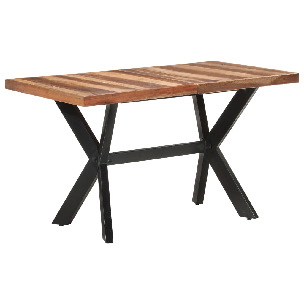 Dining Table 140x70x75 cm Solid Wood with Honey Finish - OLBRIT