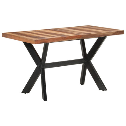 Dining Table 140x70x75 cm Solid Wood with Honey Finish - OLBRIT