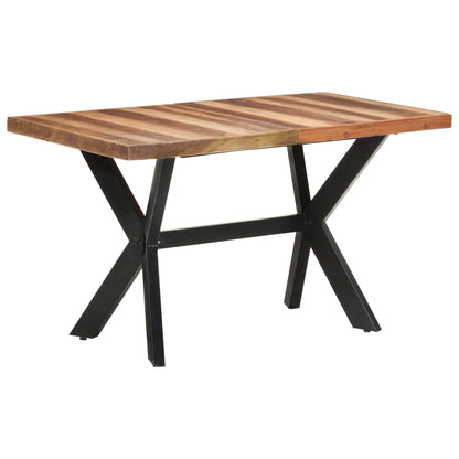 Dining Table 140x70x75 cm Solid Wood with Honey Finish - OLBRIT