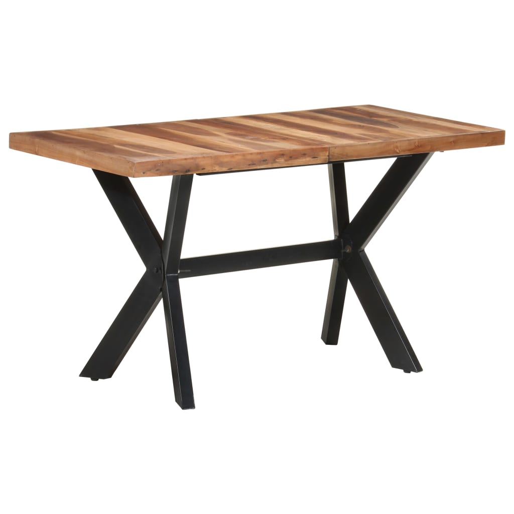 Dining Table 140x70x75 cm Solid Wood with Honey Finish - OLBRIT