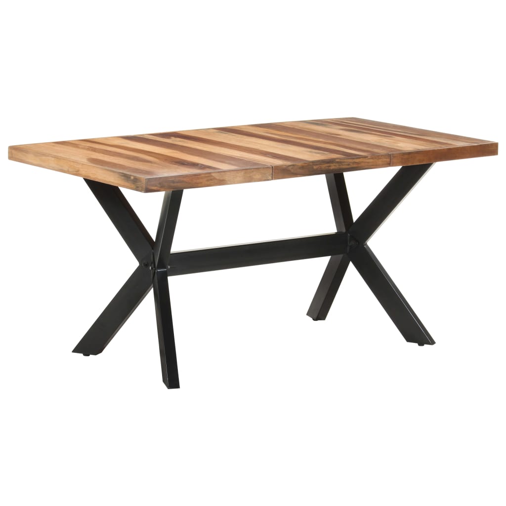 Dining Table 160x80x75 cm Solid Wood with Honey Finish - OLBRIT