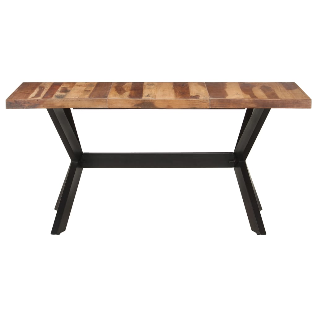 Dining Table 160x80x75 cm Solid Wood with Honey Finish - OLBRIT