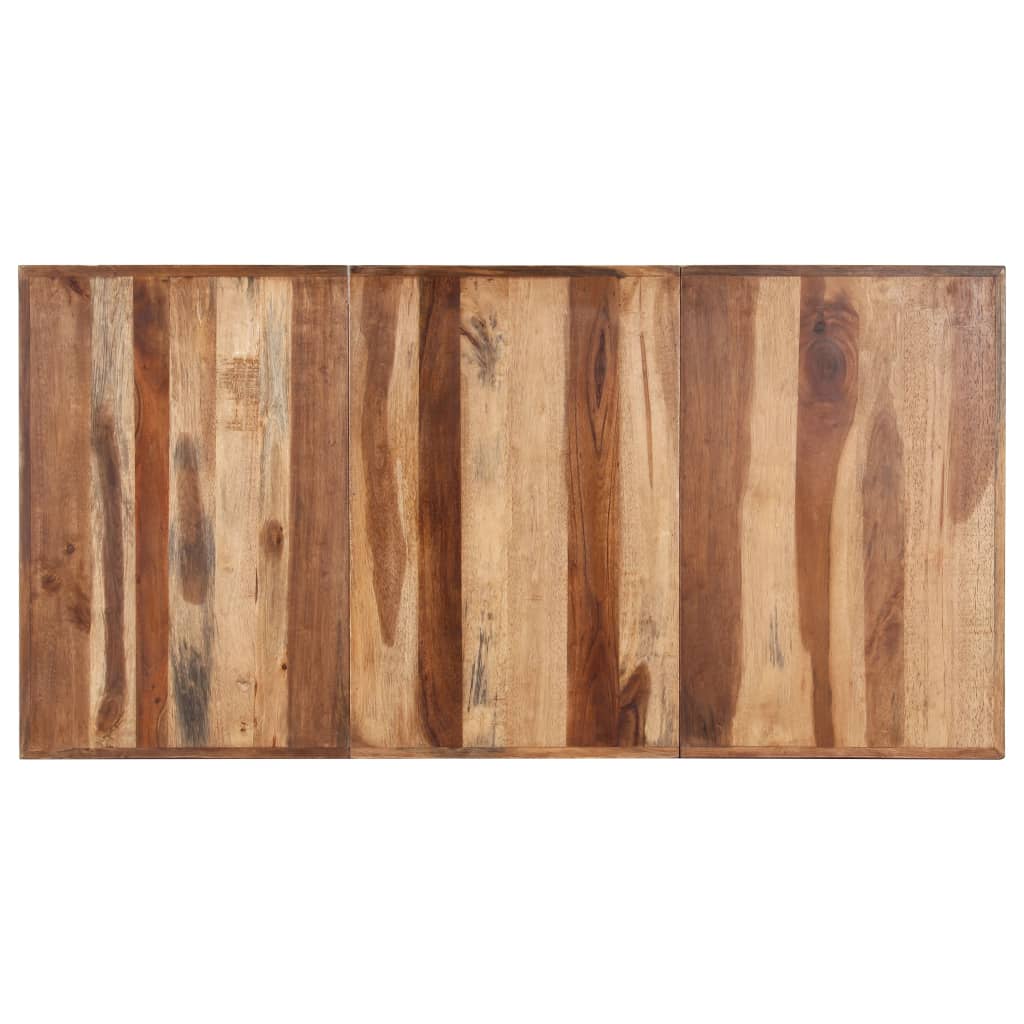 Dining Table 160x80x75 cm Solid Wood with Honey Finish - OLBRIT