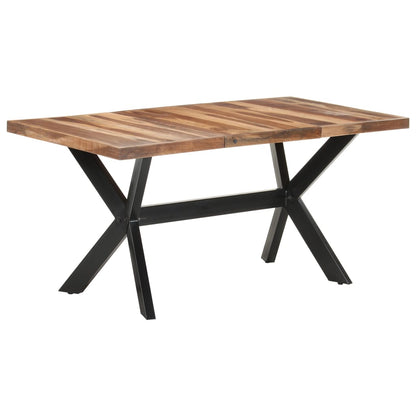 Dining Table 160x80x75 cm Solid Wood with Honey Finish - OLBRIT