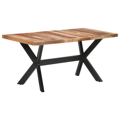 Dining Table 160x80x75 cm Solid Wood with Honey Finish - OLBRIT