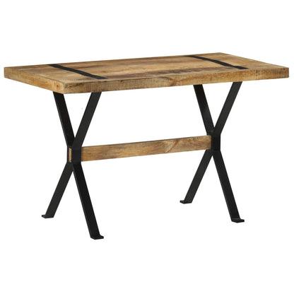 Dining Table 120x60x76 cm Rough Mango Wood - OLBRIT