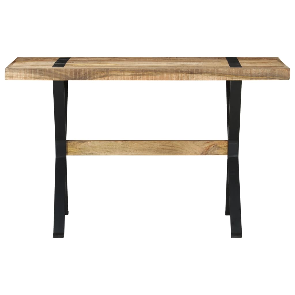 Dining Table 120x60x76 cm Rough Mango Wood - OLBRIT
