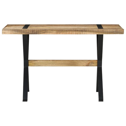 Dining Table 120x60x76 cm Rough Mango Wood - OLBRIT