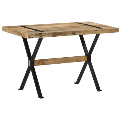 Dining Table 120x60x76 cm Rough Mango Wood - OLBRIT