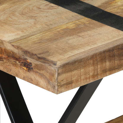 Dining Table 120x60x76 cm Rough Mango Wood - OLBRIT