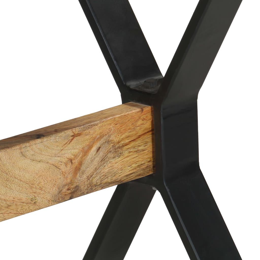 Dining Table 120x60x76 cm Rough Mango Wood - OLBRIT
