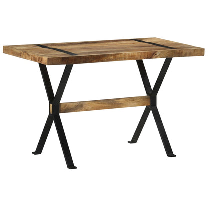 Dining Table 120x60x76 cm Rough Mango Wood - OLBRIT